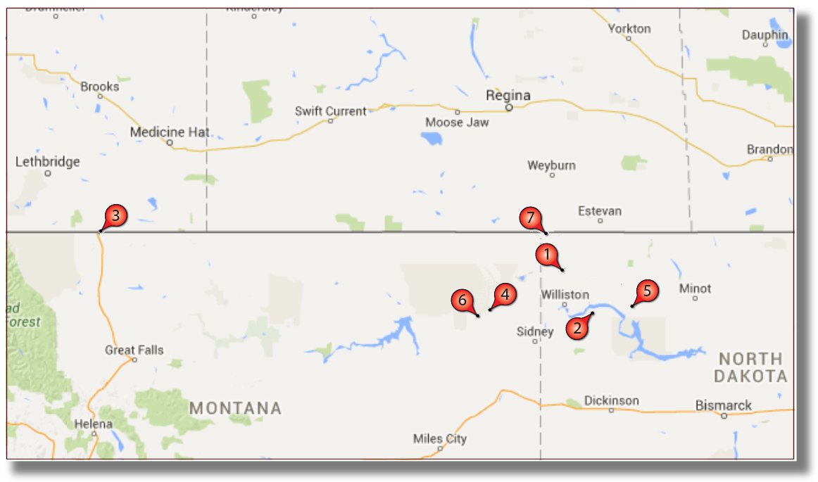 connect, Bakken, shale, activity highlights, map