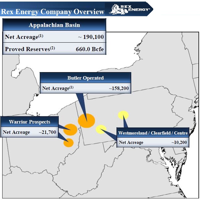 rex energy map