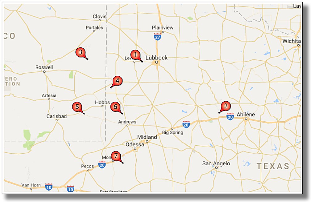 Permian Basin Activity Highlights Map