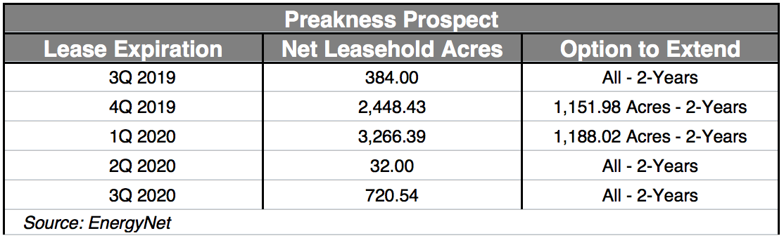 Preakness Prospect (Source: EnergyNet)