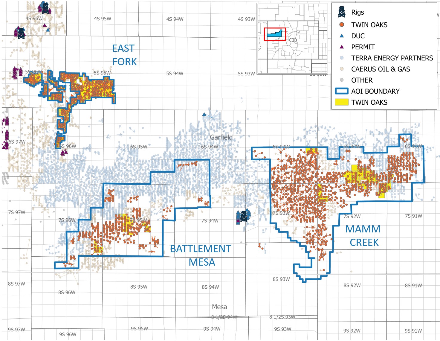 Twin Oaks map