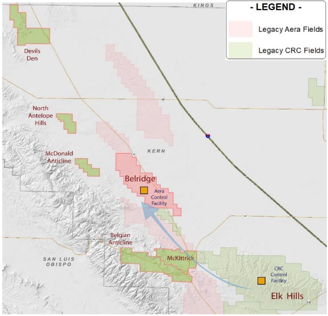 CRC Aera California Fields Map