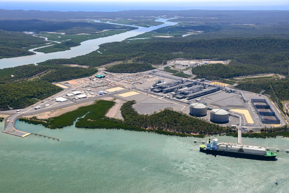 ConocoPhillips LNG facility on Curtis Island in Queensland, Australia