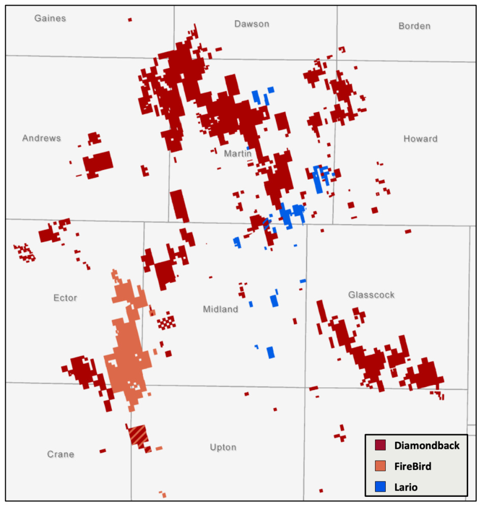 Diamondback Energy Midland basin acreage map.jpg