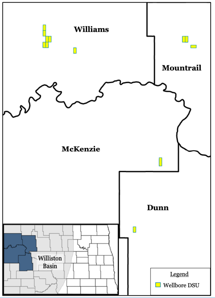 Eagle River Energy Advisors Marketed Map - Nonop Wellbore WI Opportunity in Williston Basin