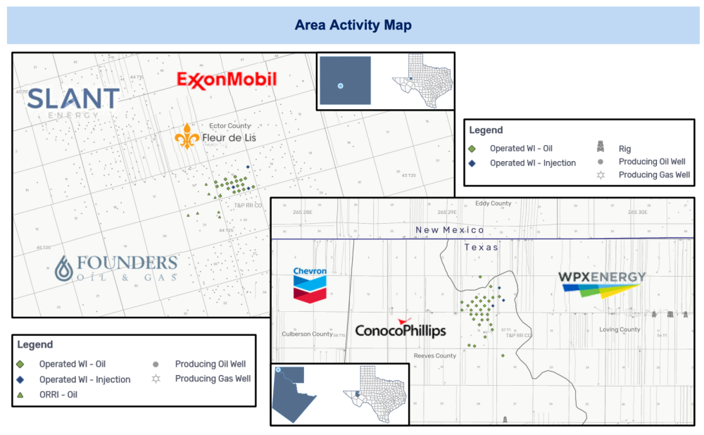 EnergyNet Marketed Map - Daylight Petroleum Package Ector  Loving and Reeves Counties Texas