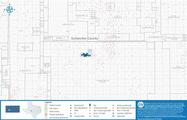 EnergyNet Marketed Map - Endeavor Energy Resources Permian Basin Package