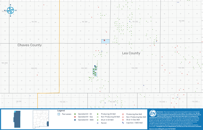 EnergyNet Marketed Map - Lea County New Mexico Operated Well Package