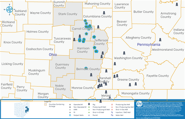 EnergyNet Marketed Ohio Map - Eagle Minerals Package