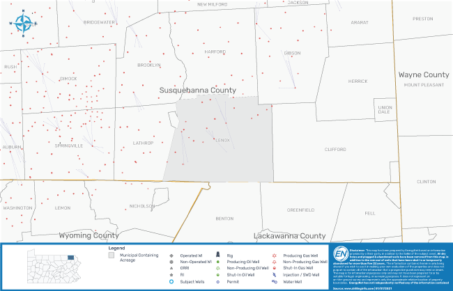 EnergyNet Marketed Pennsylvania Map - Eagle Minerals Package