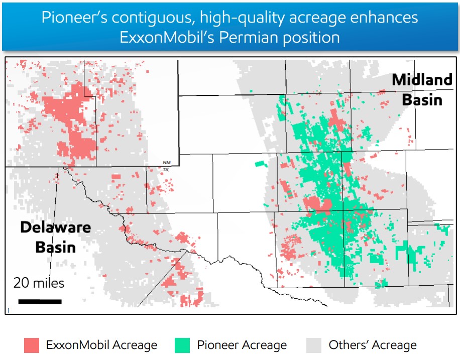 Exxon Pioneer Acreage Map