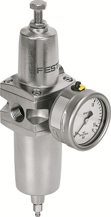 The PCRP filter regulator is equipped with features to withstand harsh process industry applications. (Source: Festo)