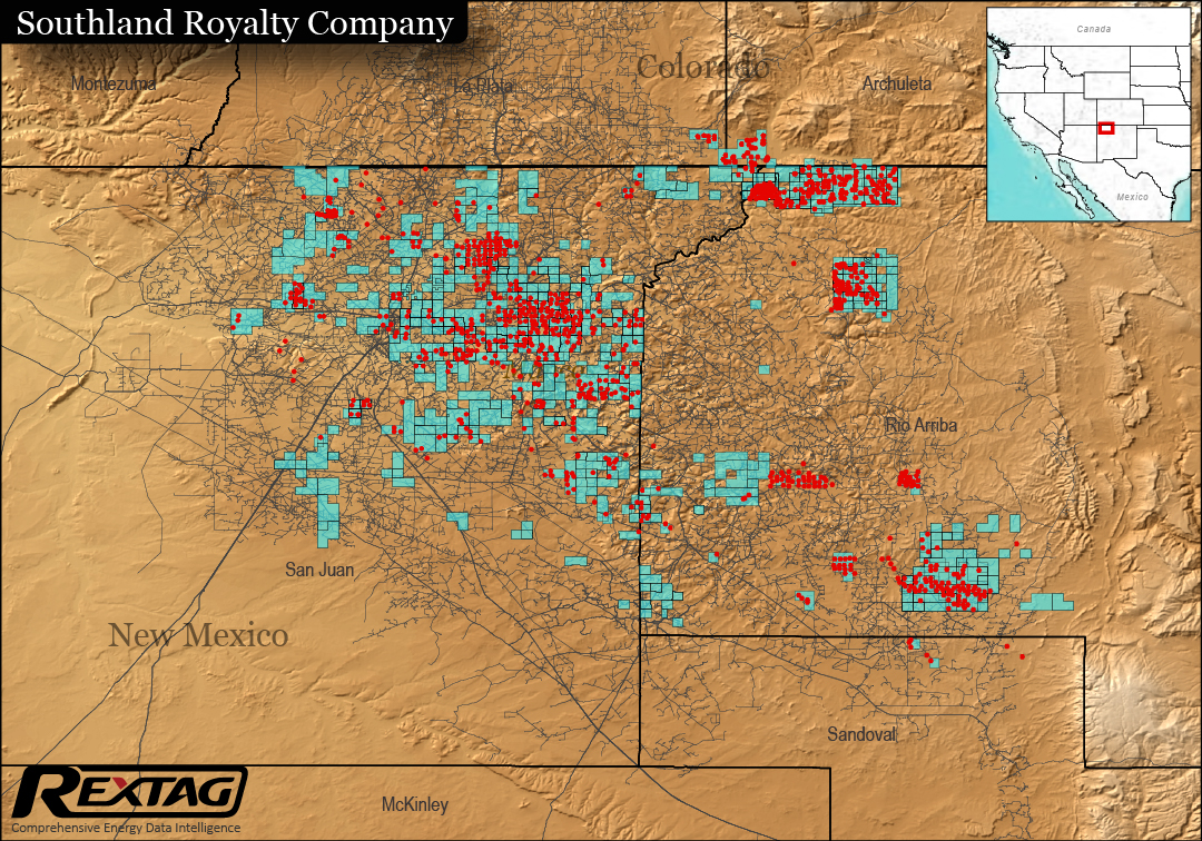 San Juan Basin Bankruptcies, Acquisitions Case Study: Southland Royalty Co. Figure 3 Map