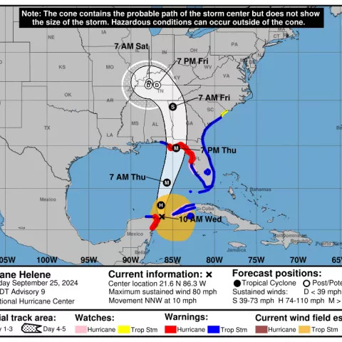 Hurricane Helene Shuts in Nearly 30% of Crude GoM Production