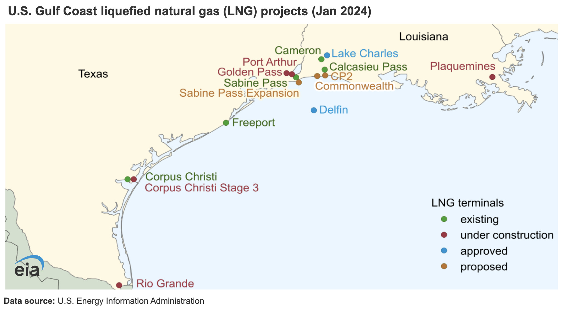 LNG map