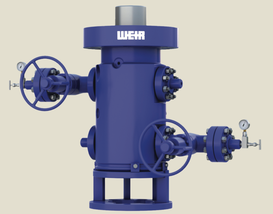 Weir's updated ULR wellhead features a standardized design for shale plays in the U.S. that accommodates 95% of casing configurations in either 11-in. or 135⁄8-in. nominal sizes.