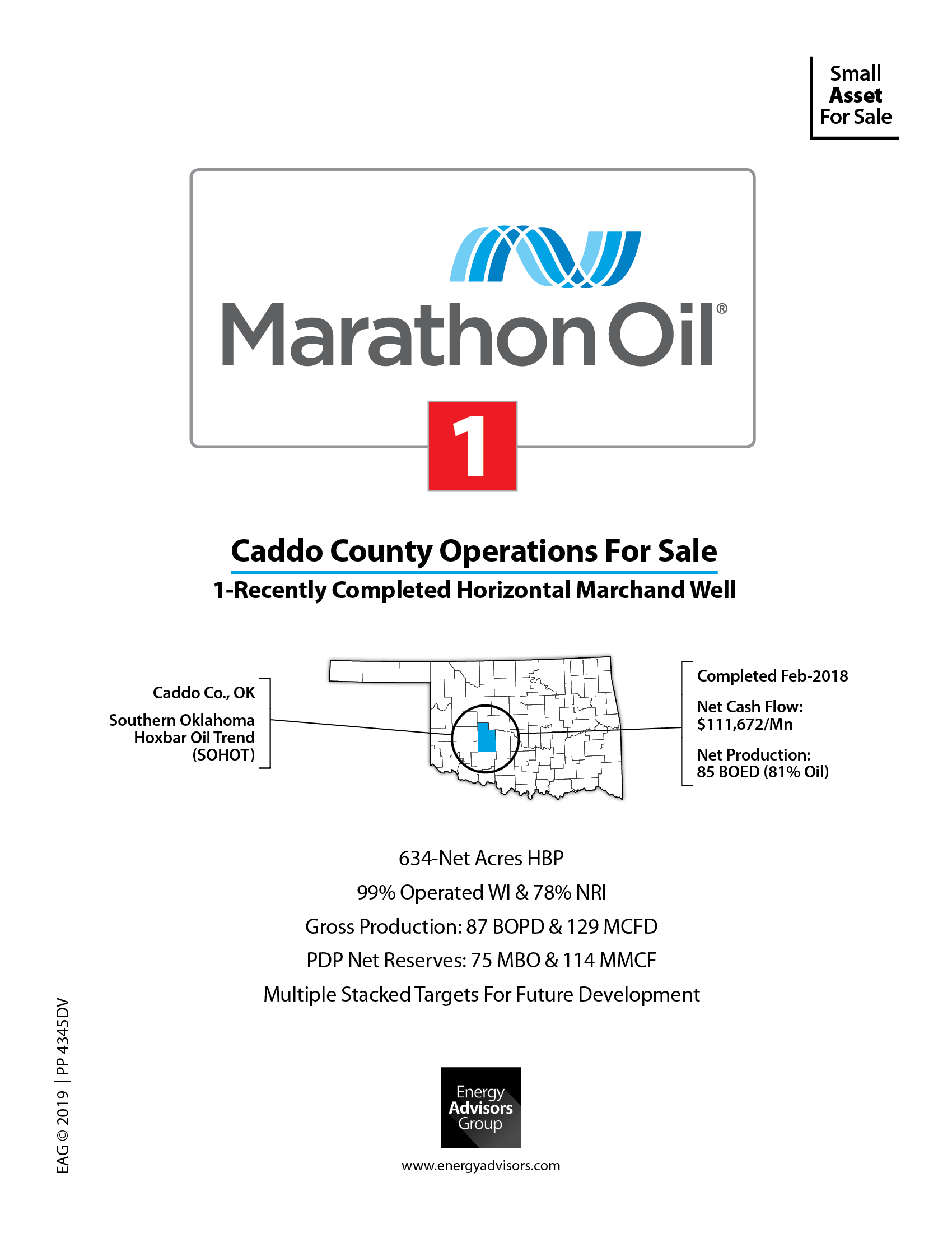 Marketed: Marathon Oil Horizontal Oklahoma Well For Sale