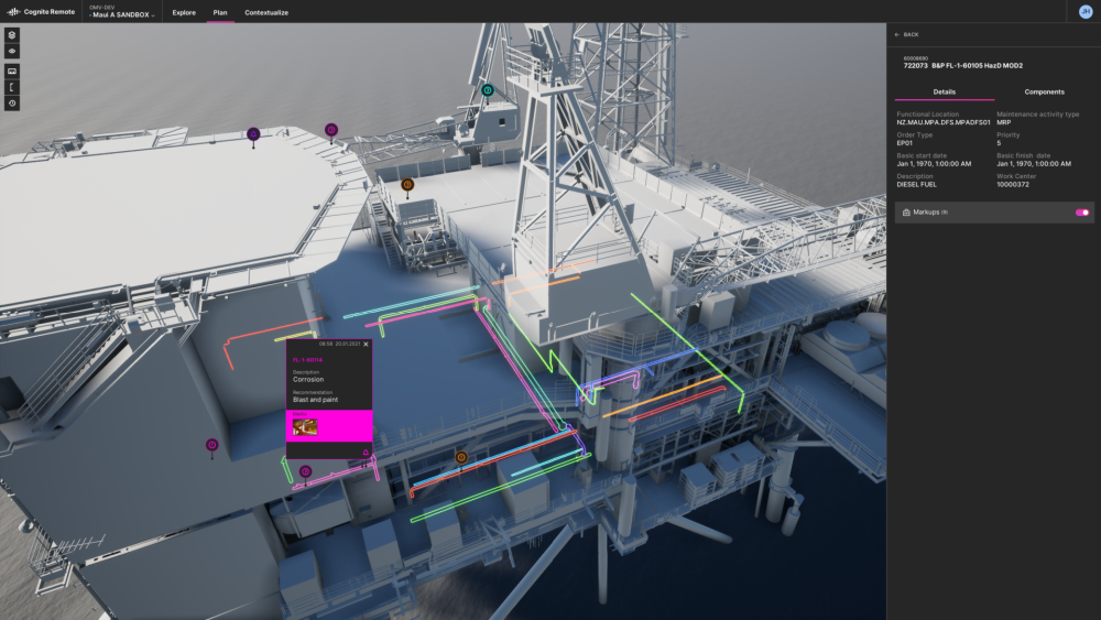 OMVs Cognite Remote Application in Planning Mode image