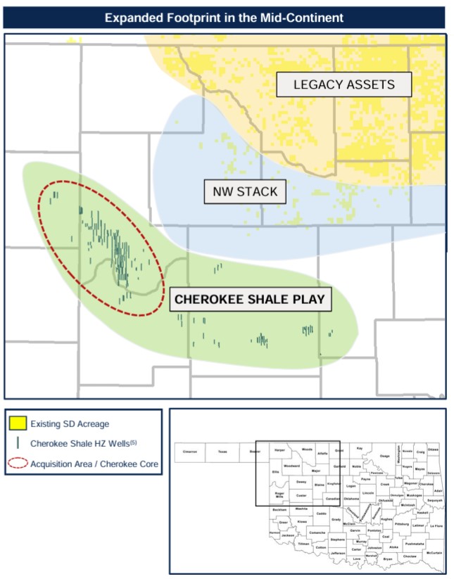 SandRidge Acreage Map