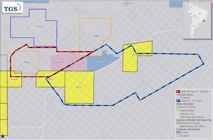 TGS Commences Acquisition on Santos 3D Multiclient Phase 4 Offshore Brazil