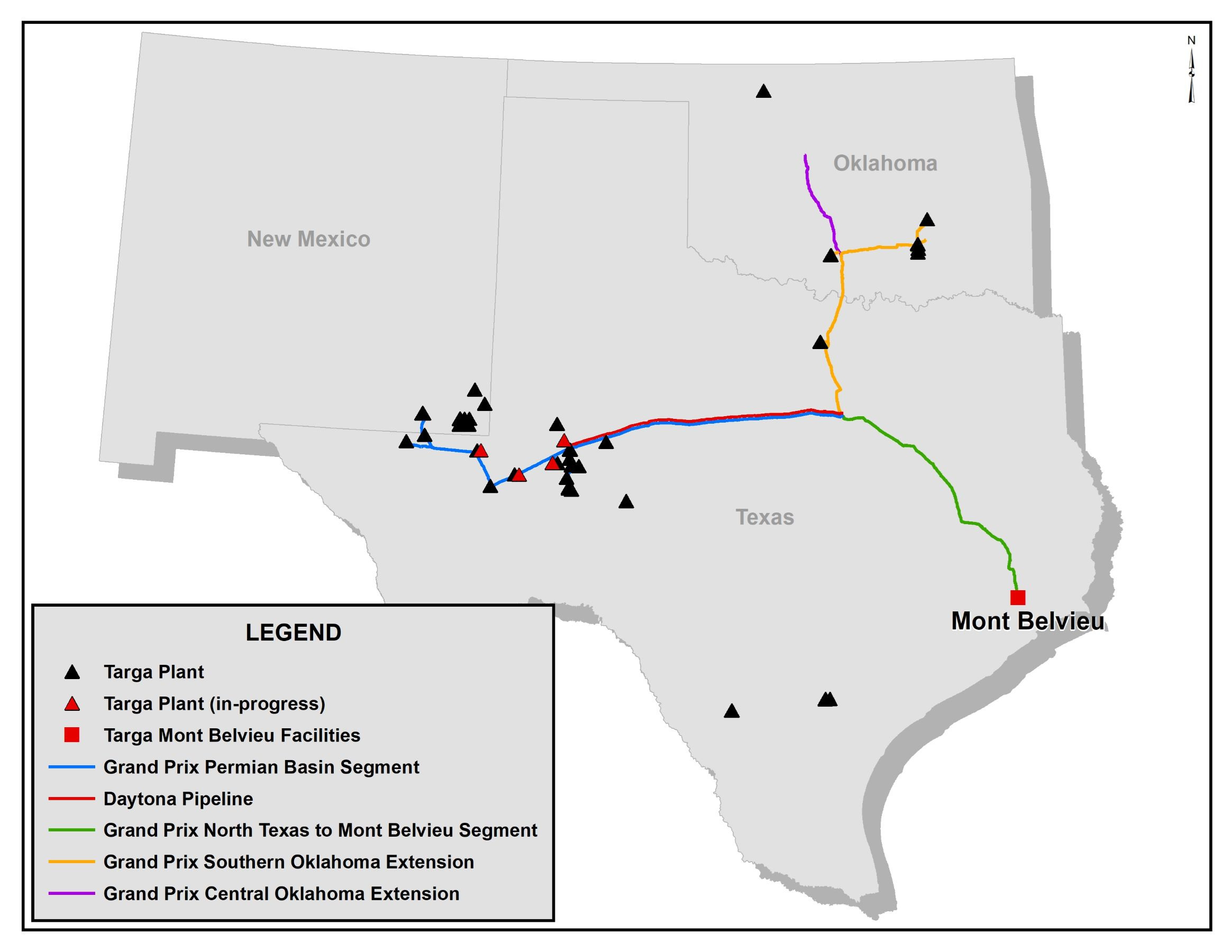 Targa Daytona pipeline and network