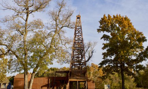 old-fashioned oil well