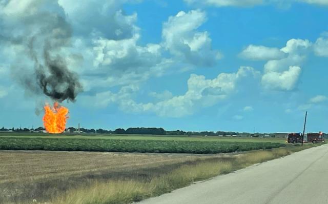 Hart Energy July 2022 - Energy Transfer Shuts Old Ocean Gas Pipeline Due to Fire - Fort Bend County Photo July 7 2022 Facebook post