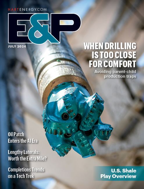The E&P July 2024 cover features an Ulterra drill bit ready for action. Ulterra services more than 30 countries with sales, manufacturing and repair facilities throughout the Americas, the Middle East and Asia.