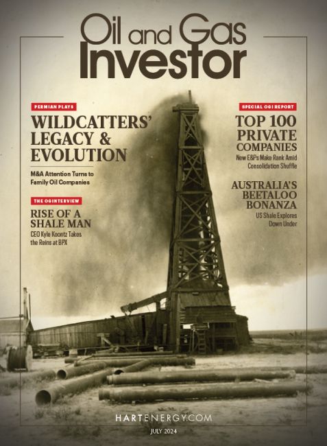 Hart Energy's Oil and Gas Investor, July 2024 cover: The Santa Rita #1 well is emblematic of the early glory of Permian Basin wildcatters. Image courtesy Briscoe Center for American History, University of Texas at Austin.